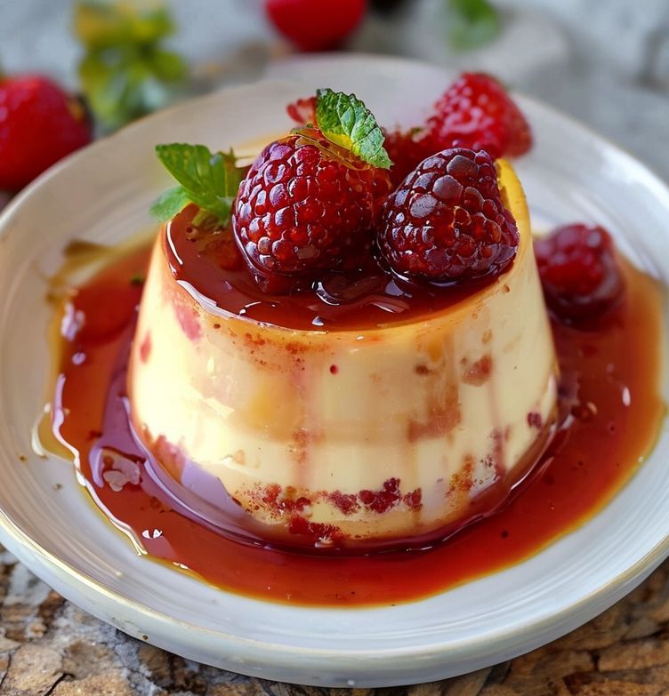 Panna Cotta mit Himbeersauce 